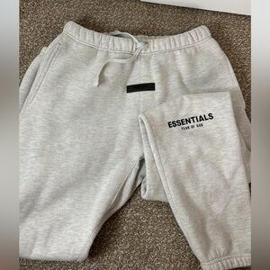 Essentials fear of god Heather oatmeal joggers